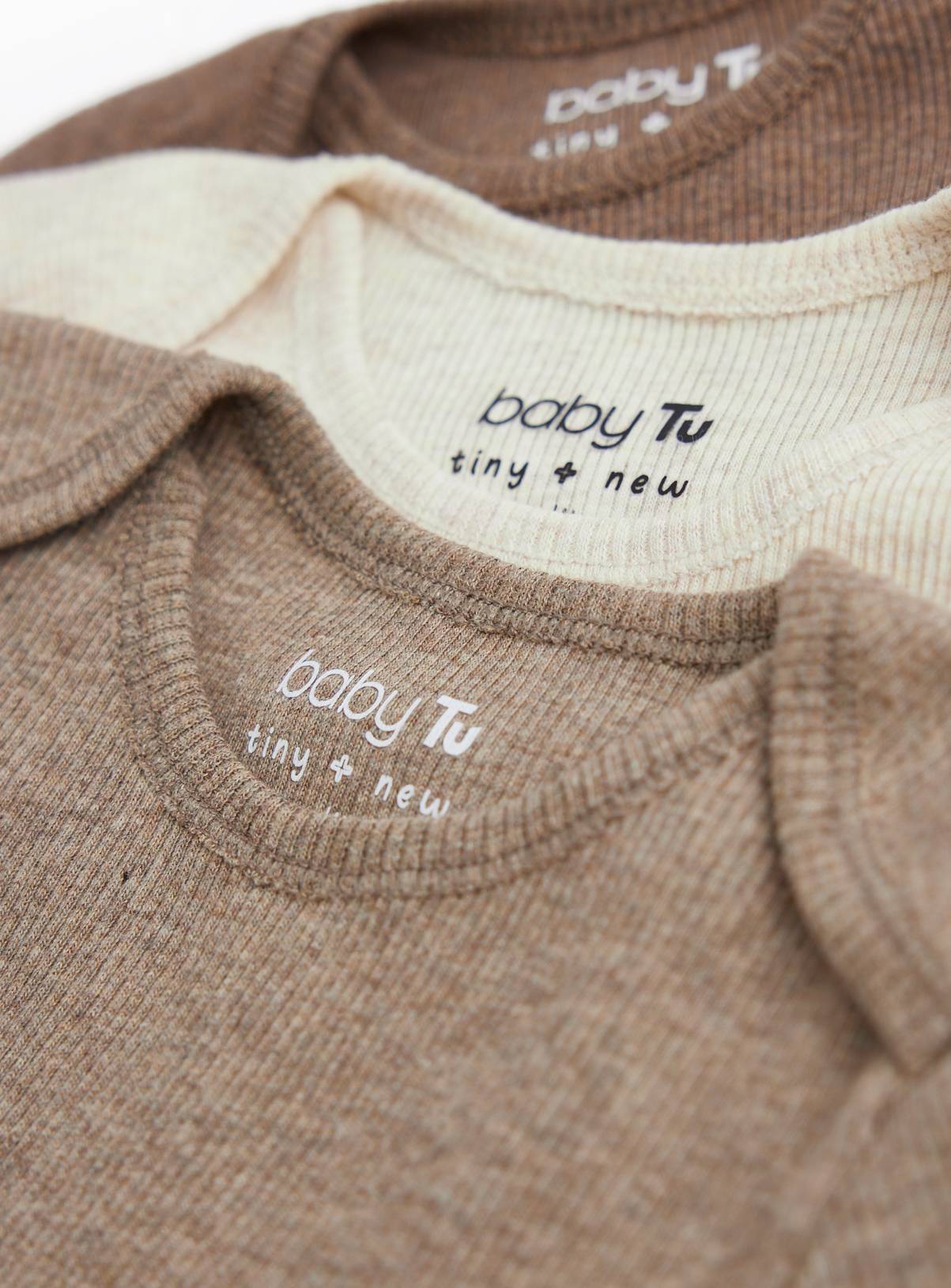 Neutral Shades Ribbed Bodysuits 7 Pack 2-3 years - Image 2